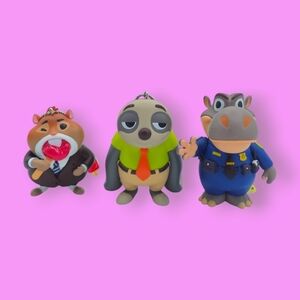 Disney x Miniso Zootopia Lemming Flash Higgins  Bag Charm Figures